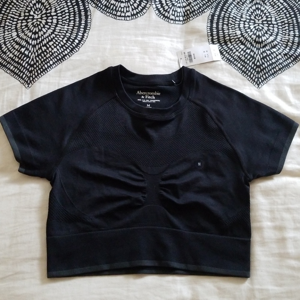 Black Abercrombie & Fitch Active Crop Top